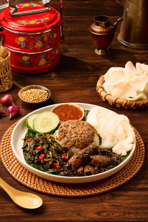 Nasi Megono Nangka Cumi Hitam